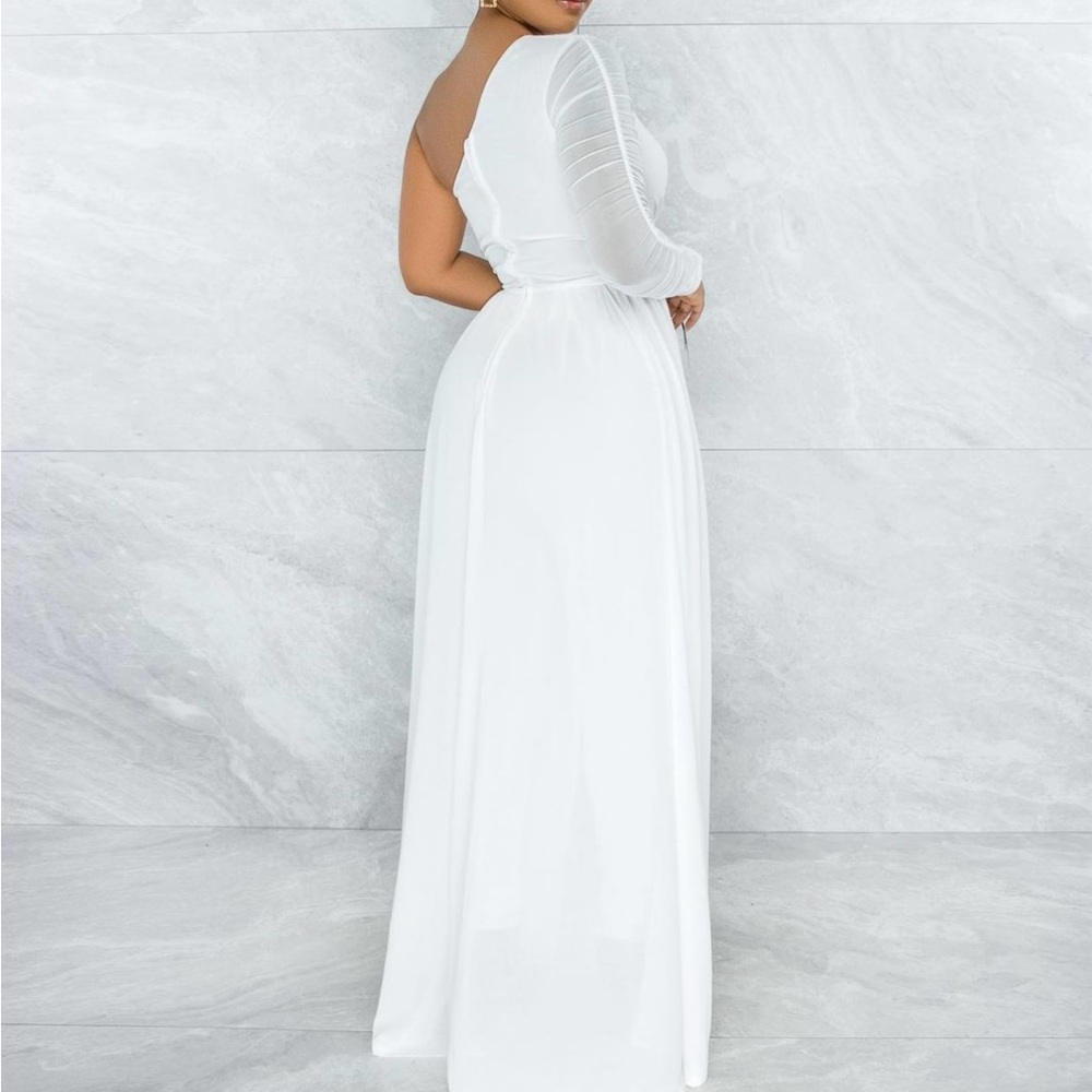 White Mesh Jumpsuit- 2X